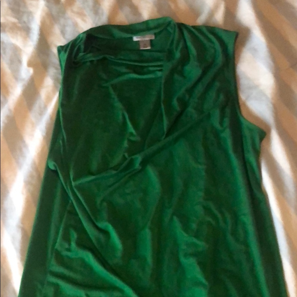 Emerald green cowl neck shirt